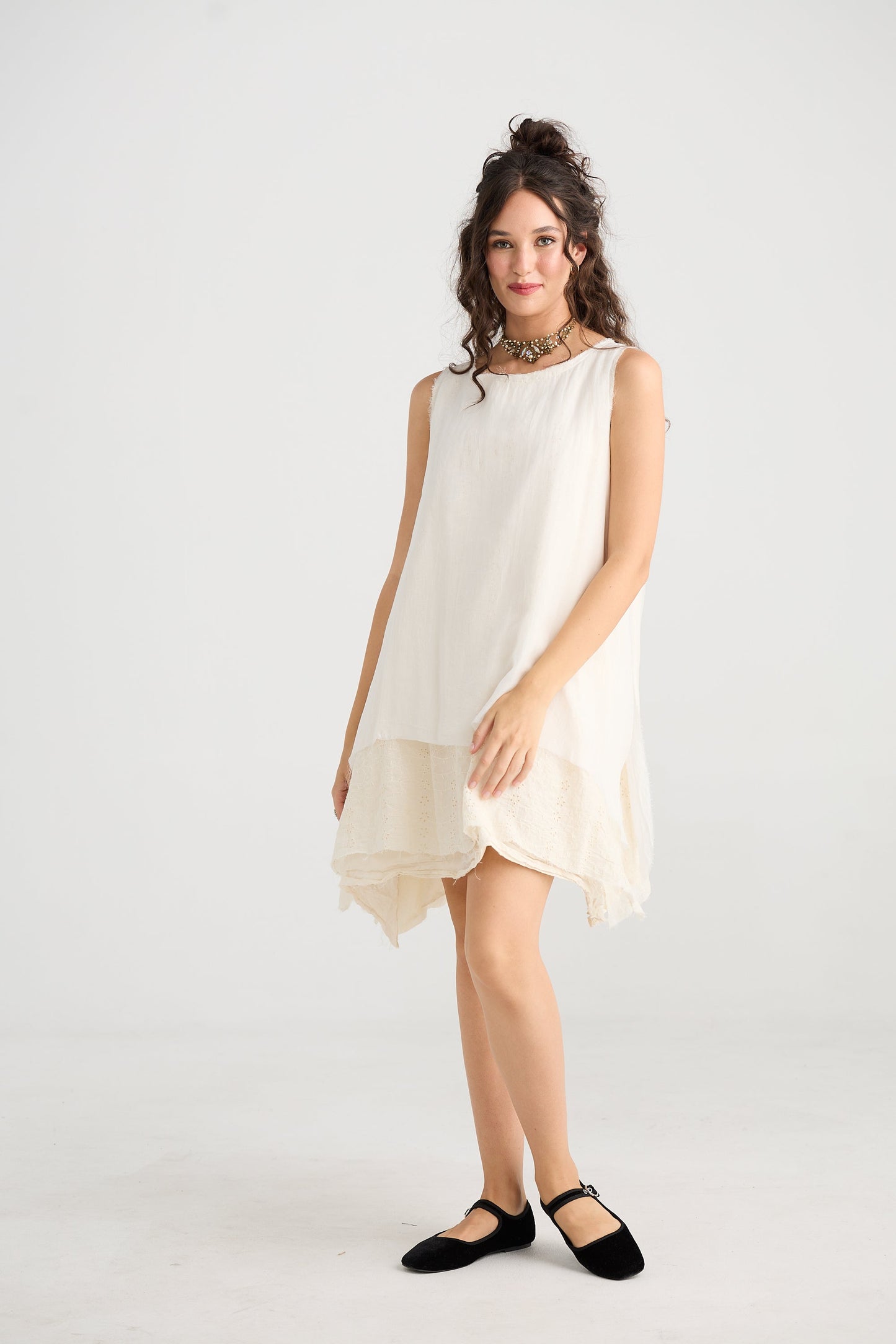 Arabesque Dress. Cream