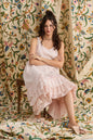 Waterlily linen dress.  Powder Pink.