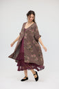 Abigail Linen floral dress. Smoke