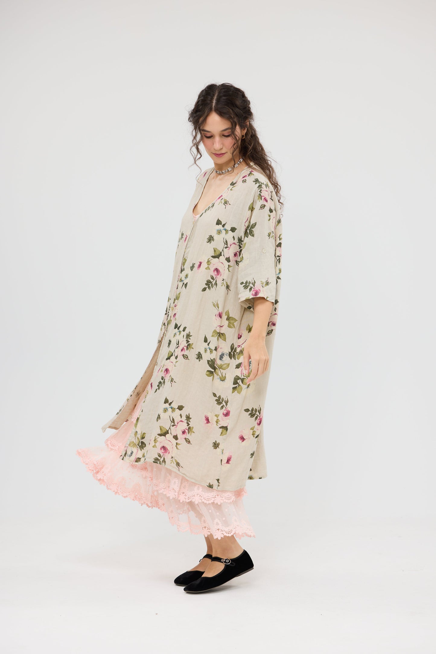 Abigail Linen floral dress.  Seamist