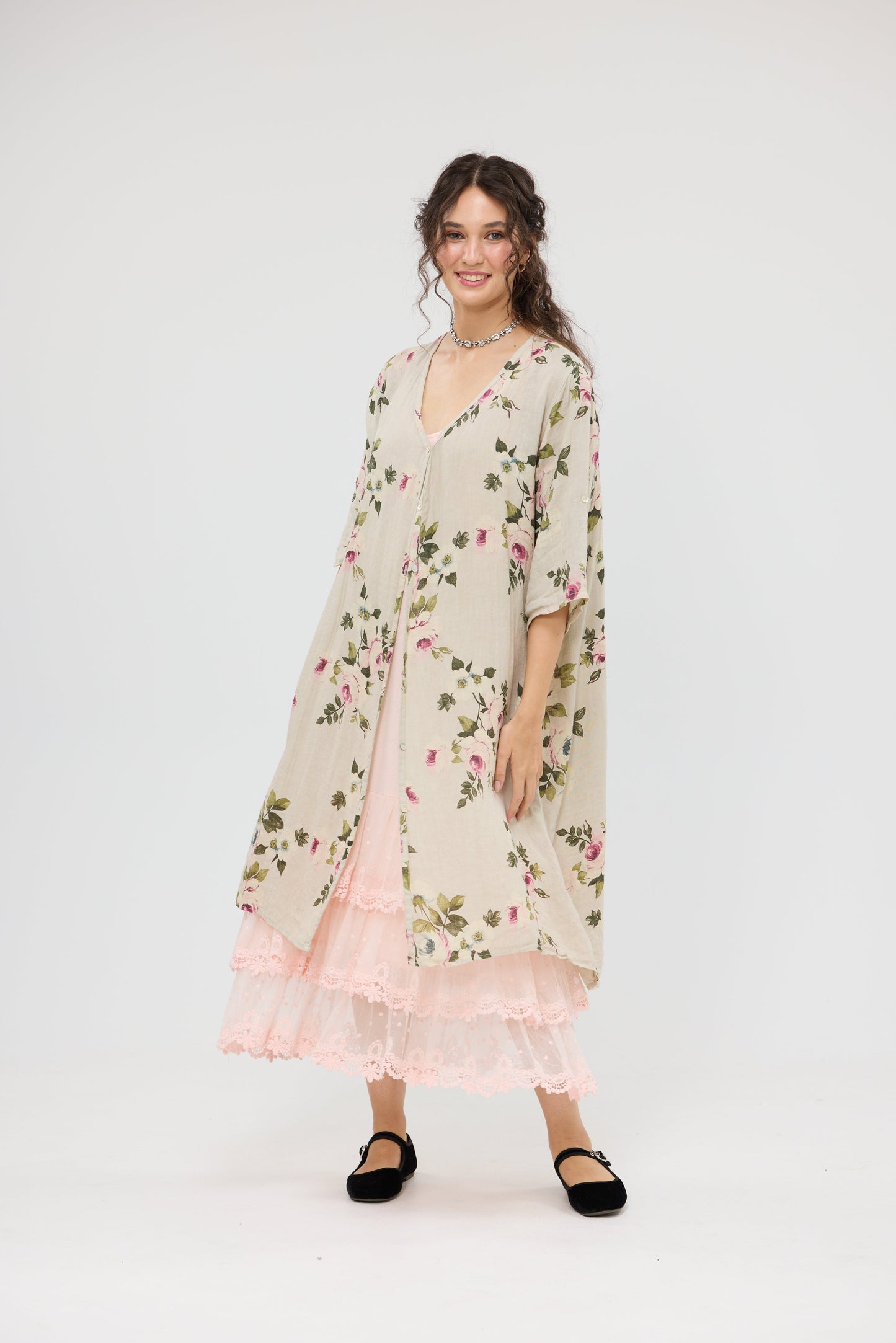 Abigail Linen floral dress.  Seamist