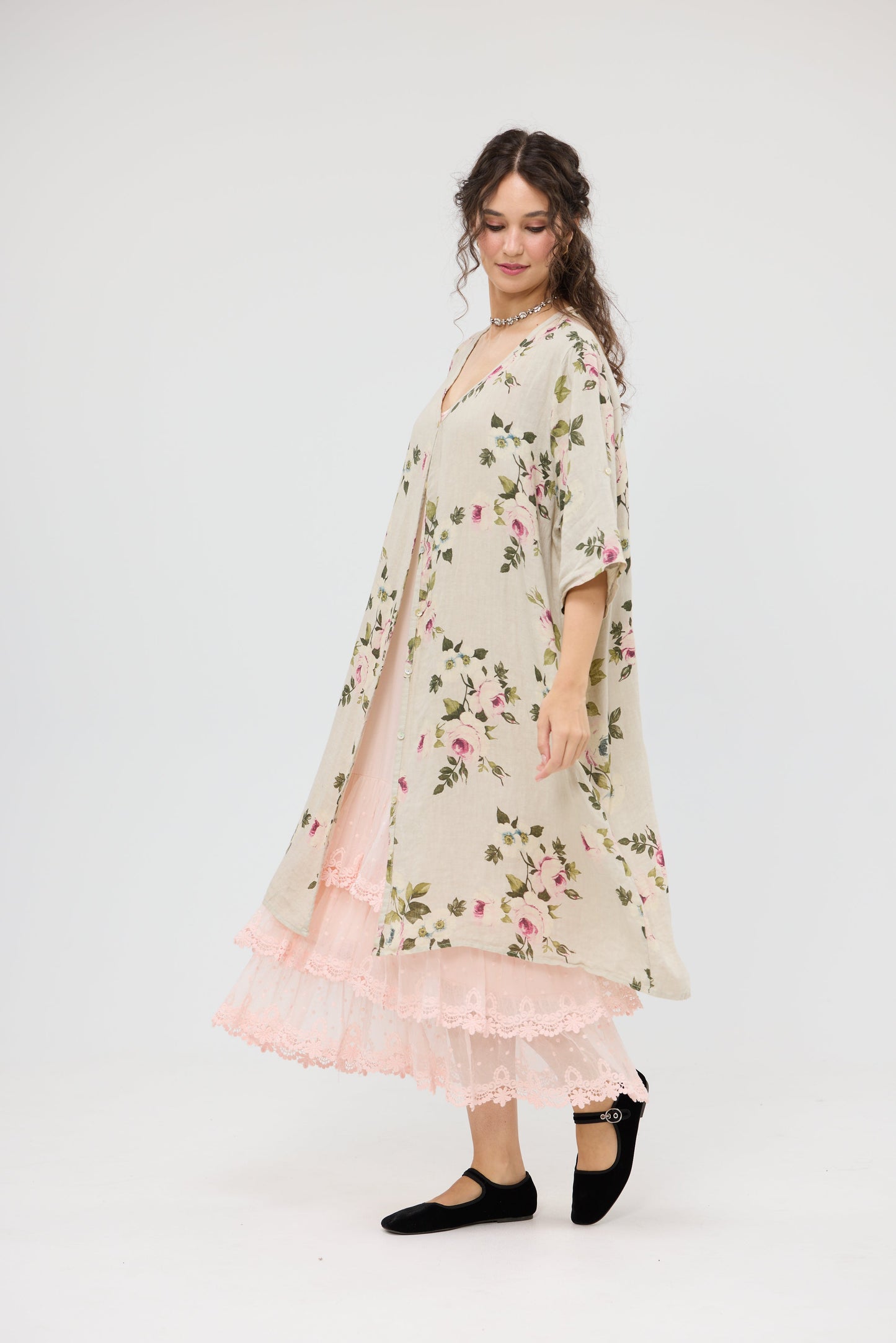 Abigail Linen floral dress.  Seamist