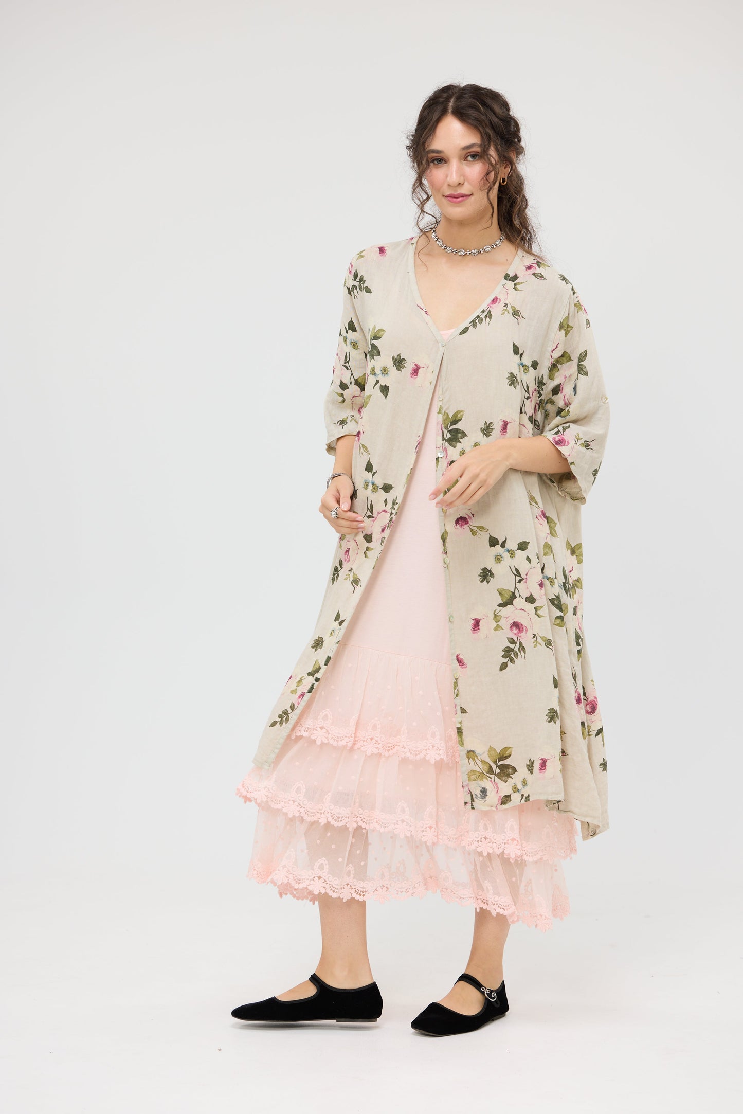 Abigail Linen floral dress.  Seamist