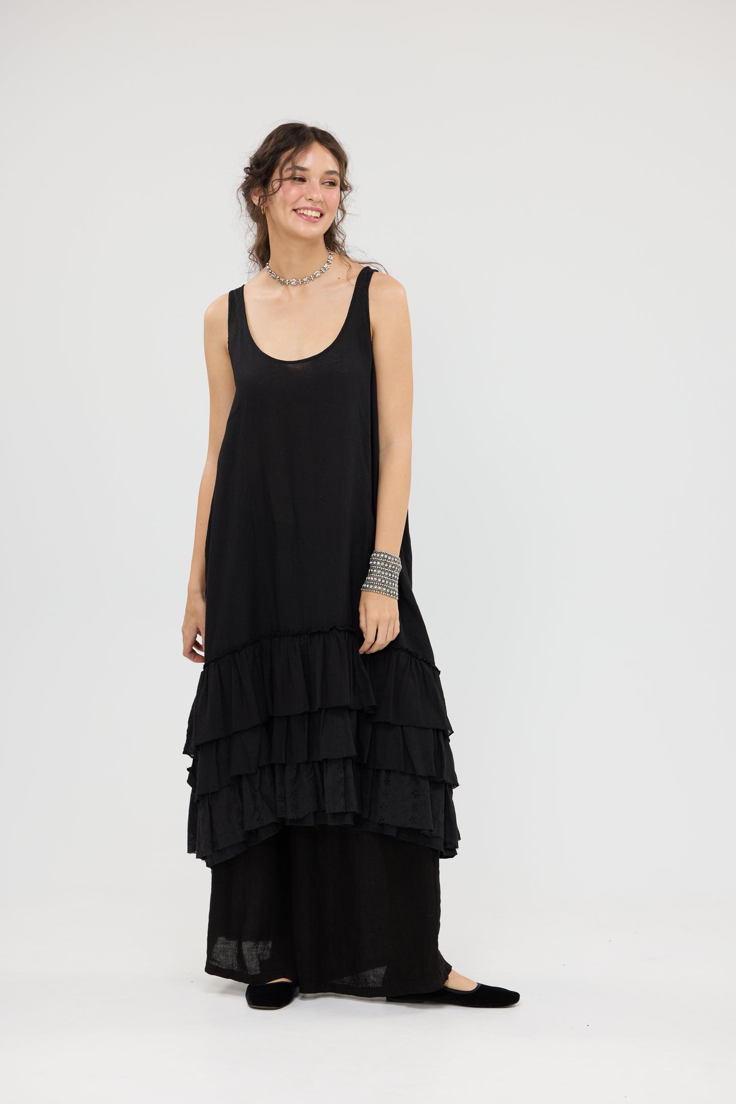 Waterlily linen dress.  Licorice