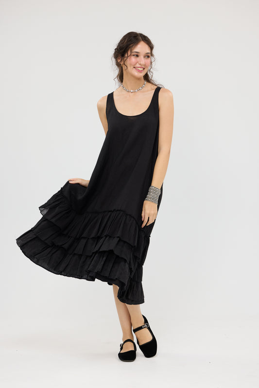 Waterlily linen dress.  Licorice