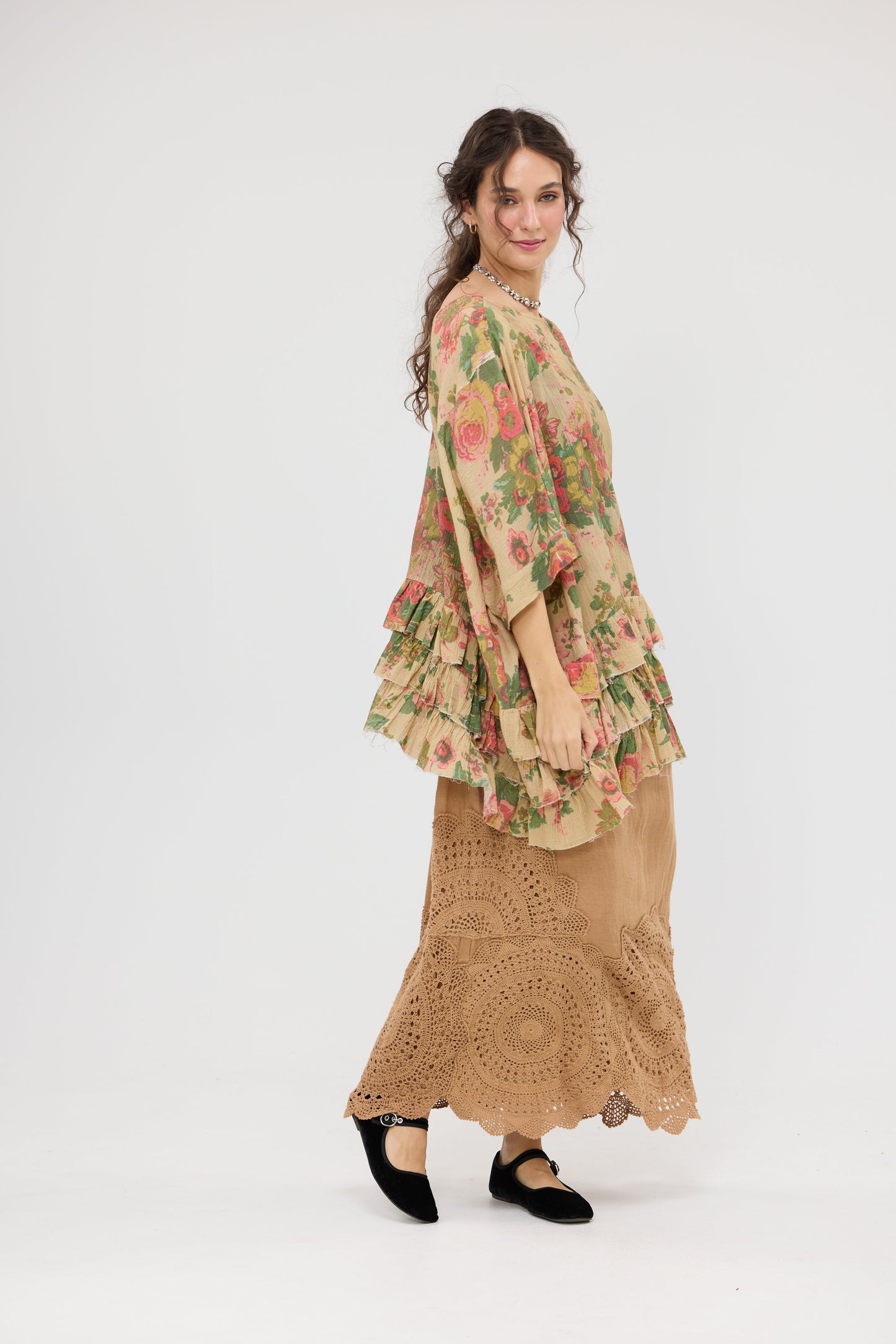 Flowergirl ruffled cotton top.