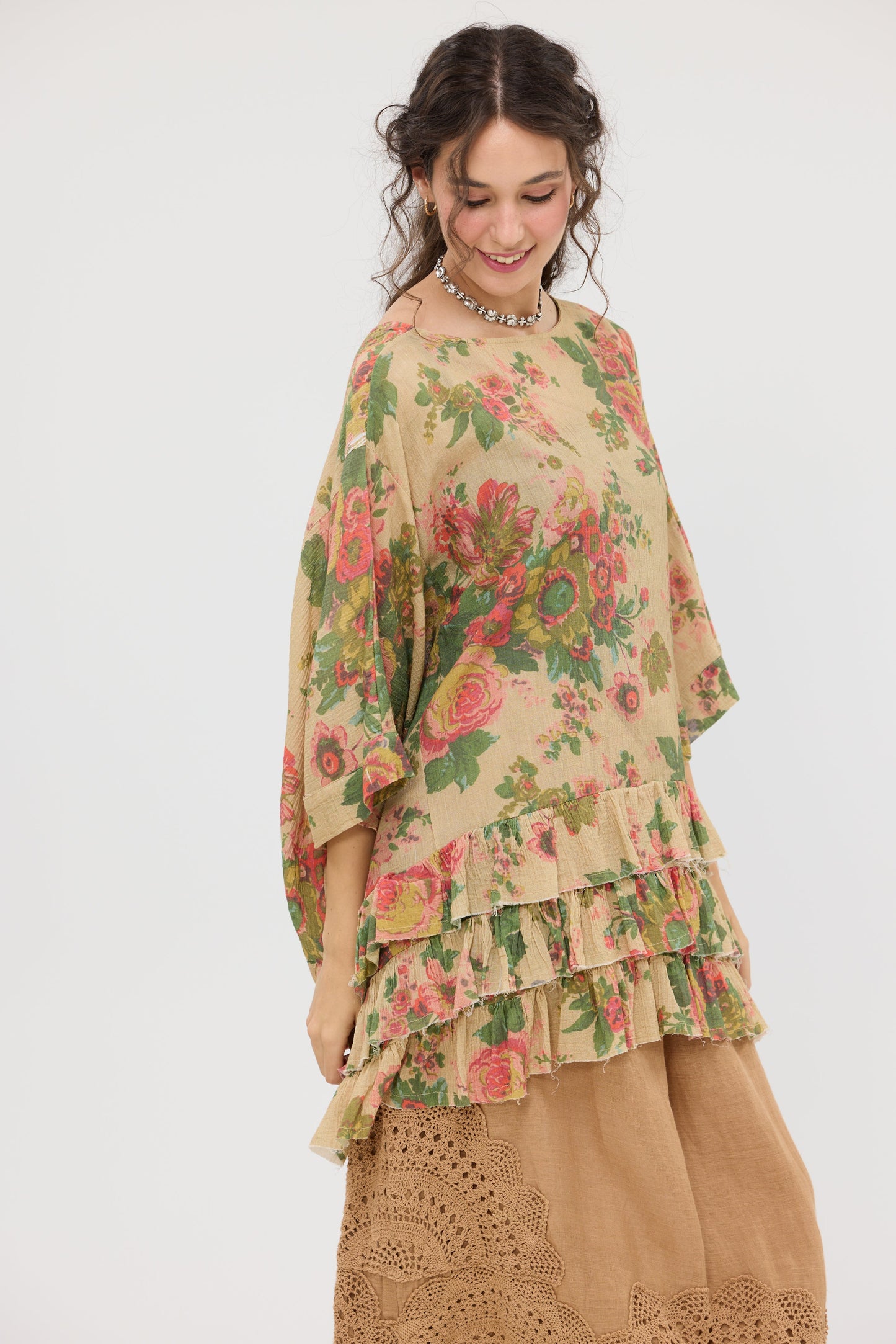 Flowergirl ruffled cotton top.