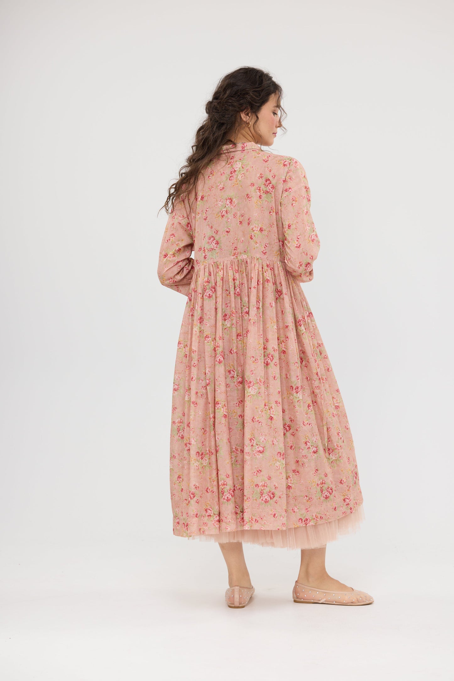 Meadowlark long floral dress. Blue Rose