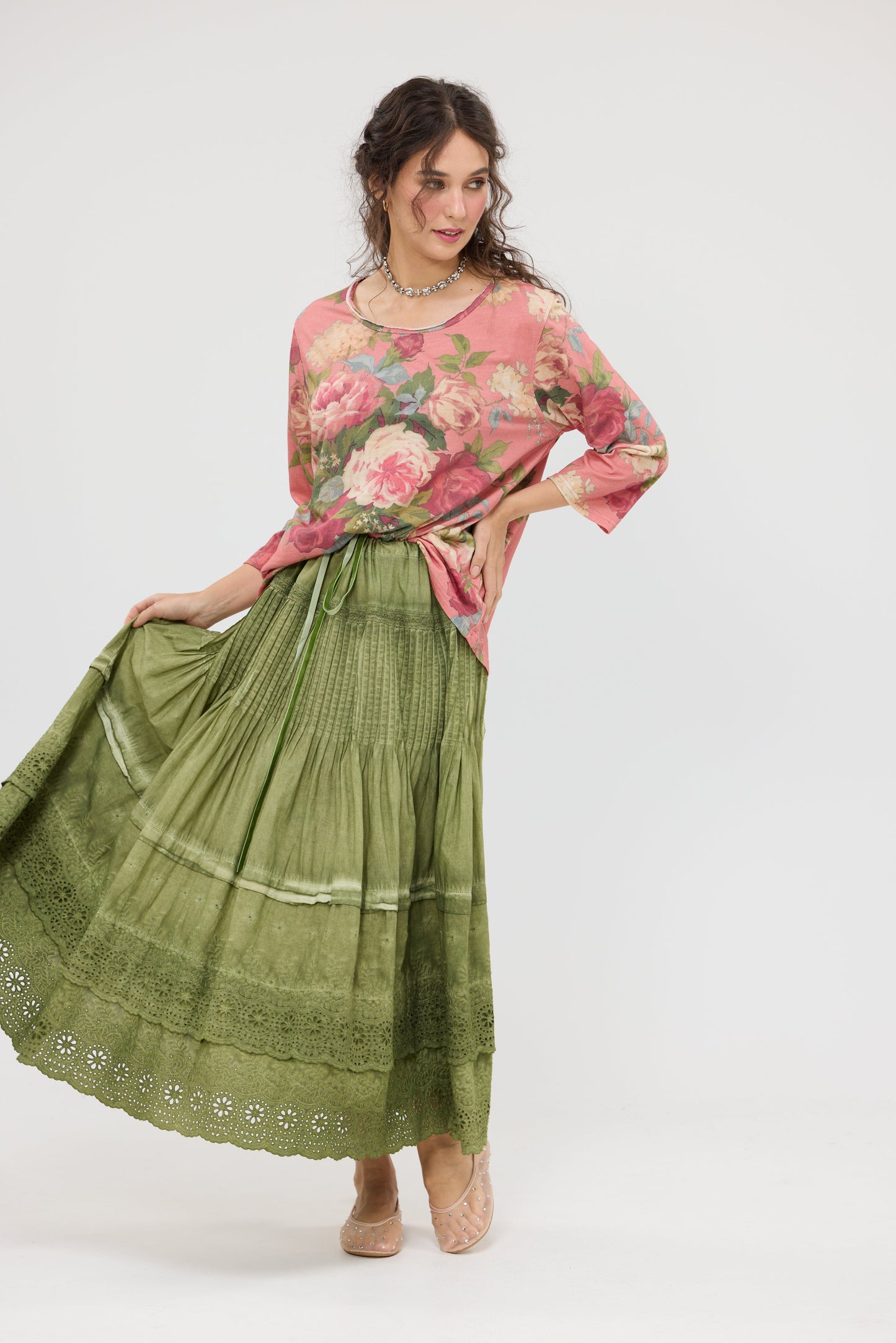 A Date with Mabel skirt. Moss