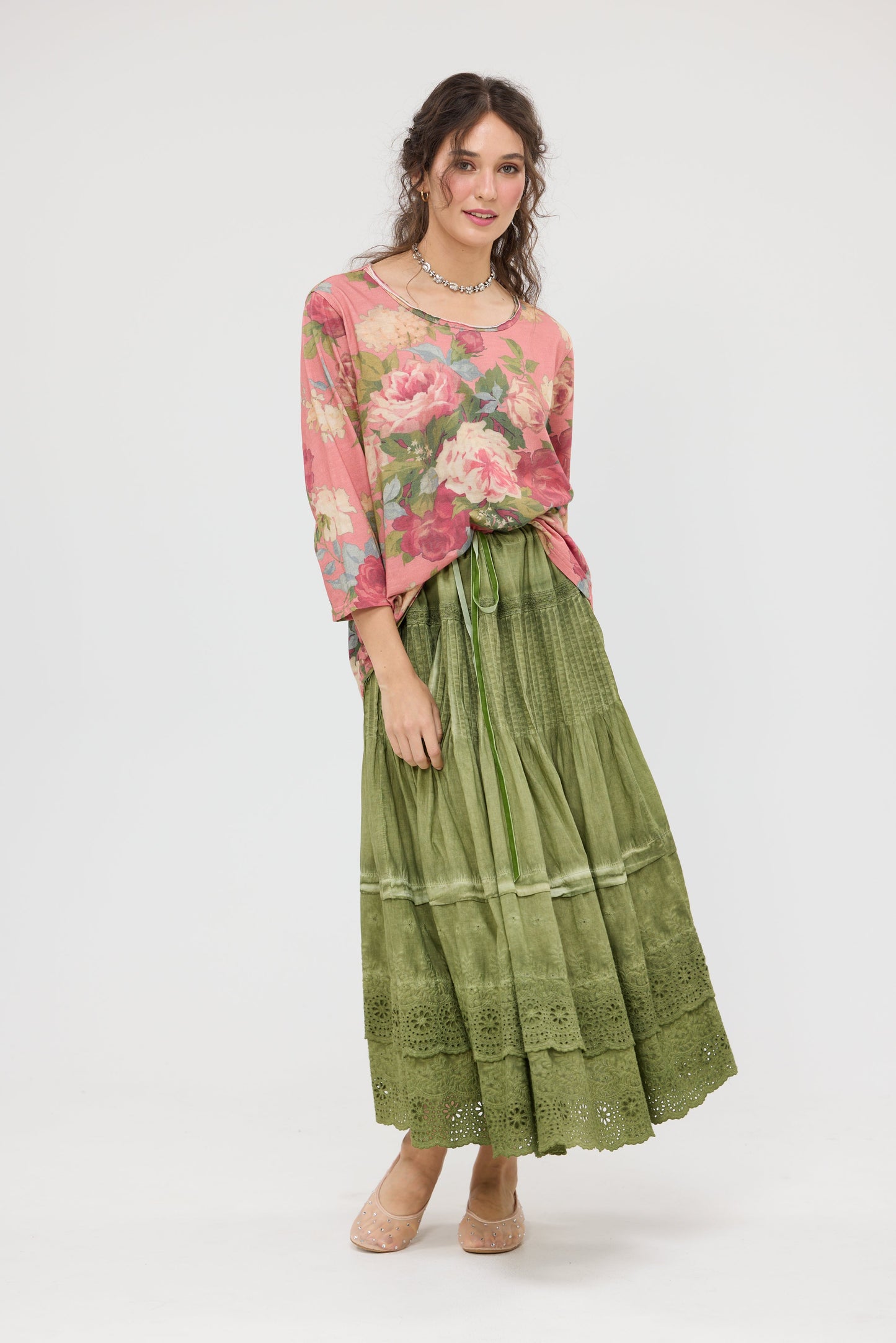 A Date with Mabel skirt. Moss