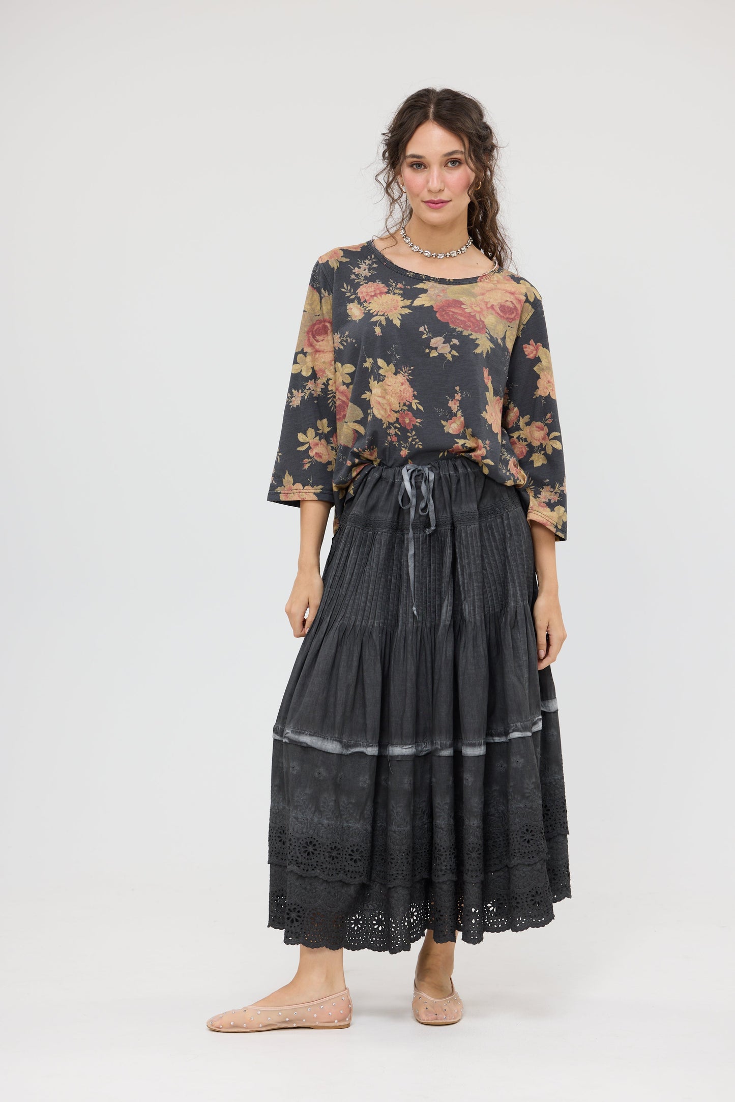 A Date with Mabel skirt. Charcoal.