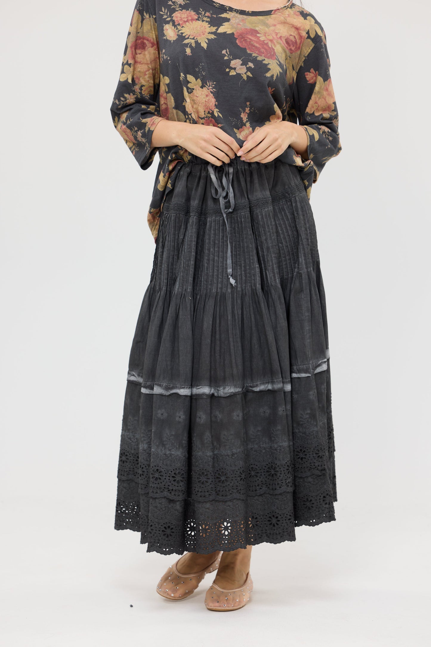 A Date with Mabel skirt. Charcoal.