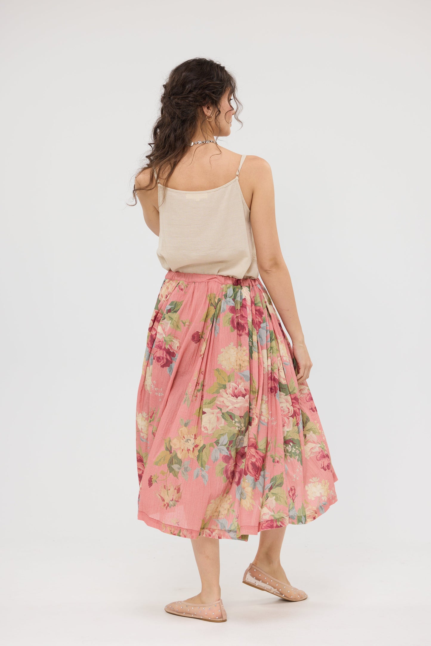 Floral Garland skirt. Coral Rose Garden