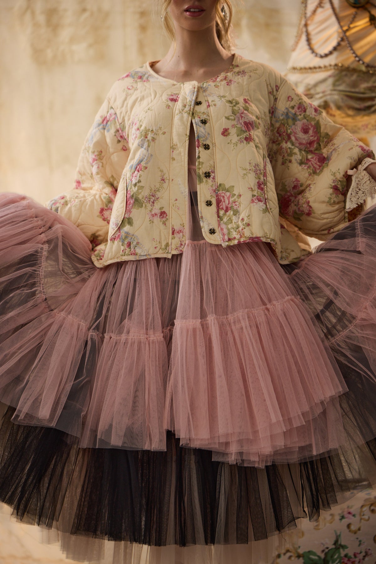 Mitsuko Padded jacket. Petite Fleur floral