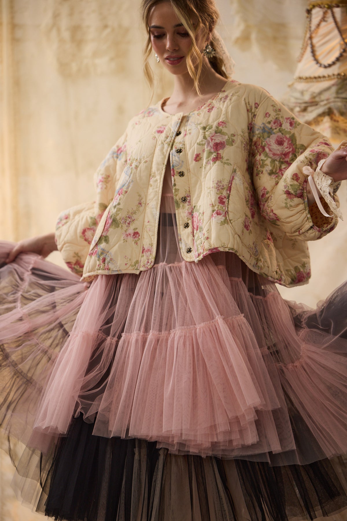 Mitsuko Padded jacket. Petite Fleur floral