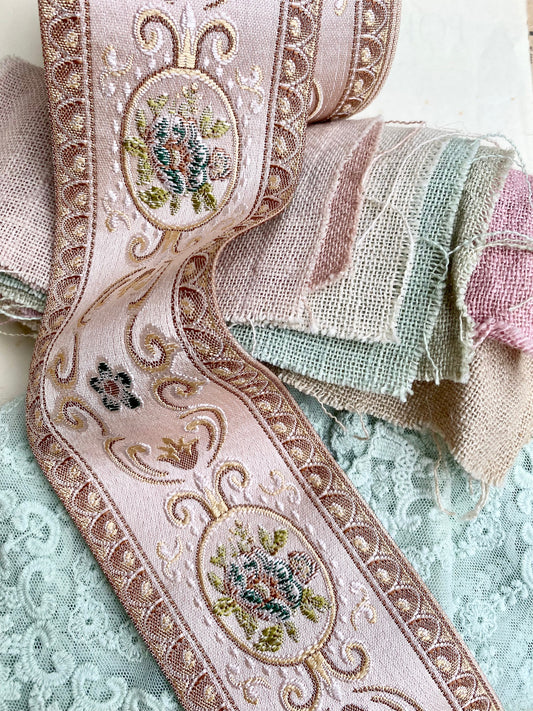 French Ribbon braid. Pastel - 10 metre length
