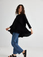 Ruby Ruffle Top.  Black