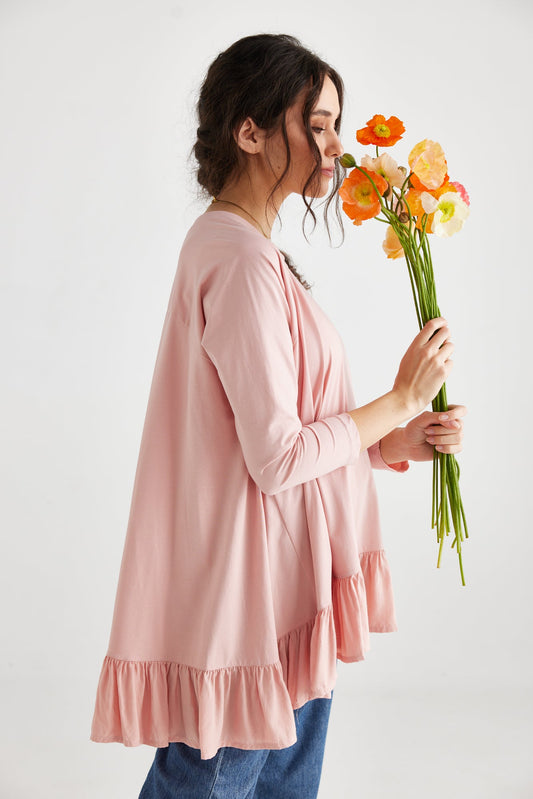 Ruby Ruffle Top. Tearose