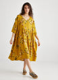 Stella floral linen dress. Sunflower Rose