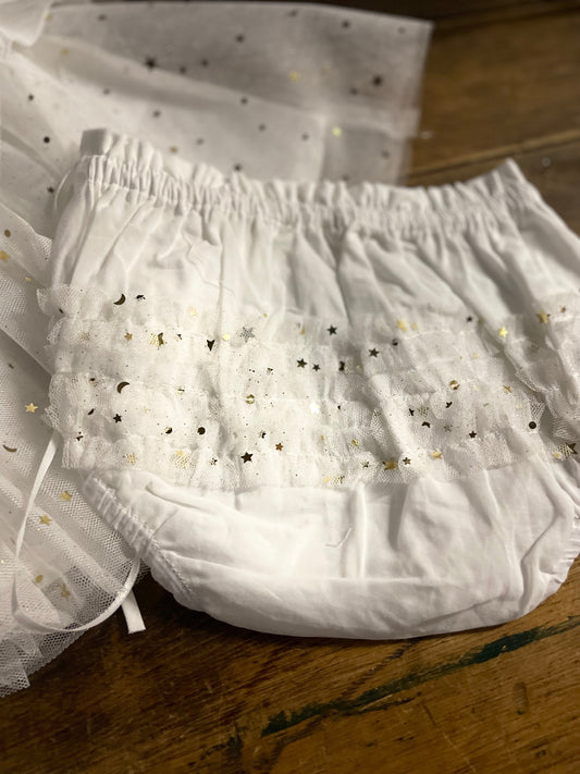 Twinkle Twinkle Little Star Baby dress. Ivory tulle.