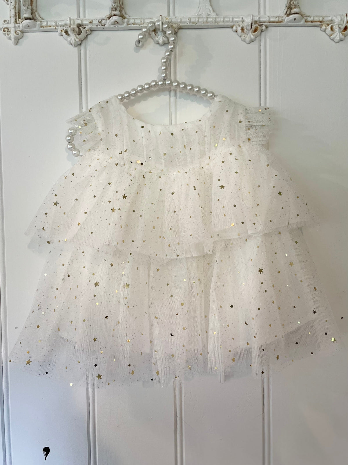 Twinkle Twinkle Little Star Baby dress. Ivory tulle.