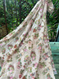 `Paper Flowers` print. 100 % cotton for quilters and sewers. Vintage floral