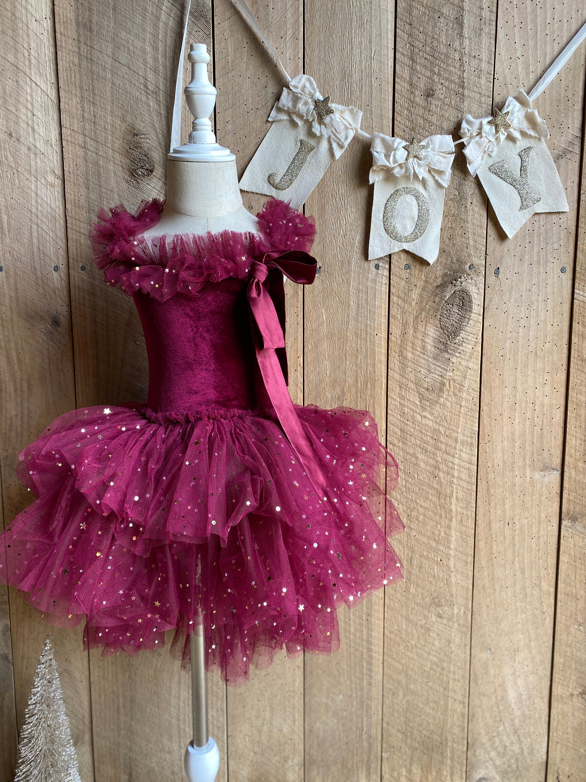 Clara Ballerina childs tutu dress. Cherry red