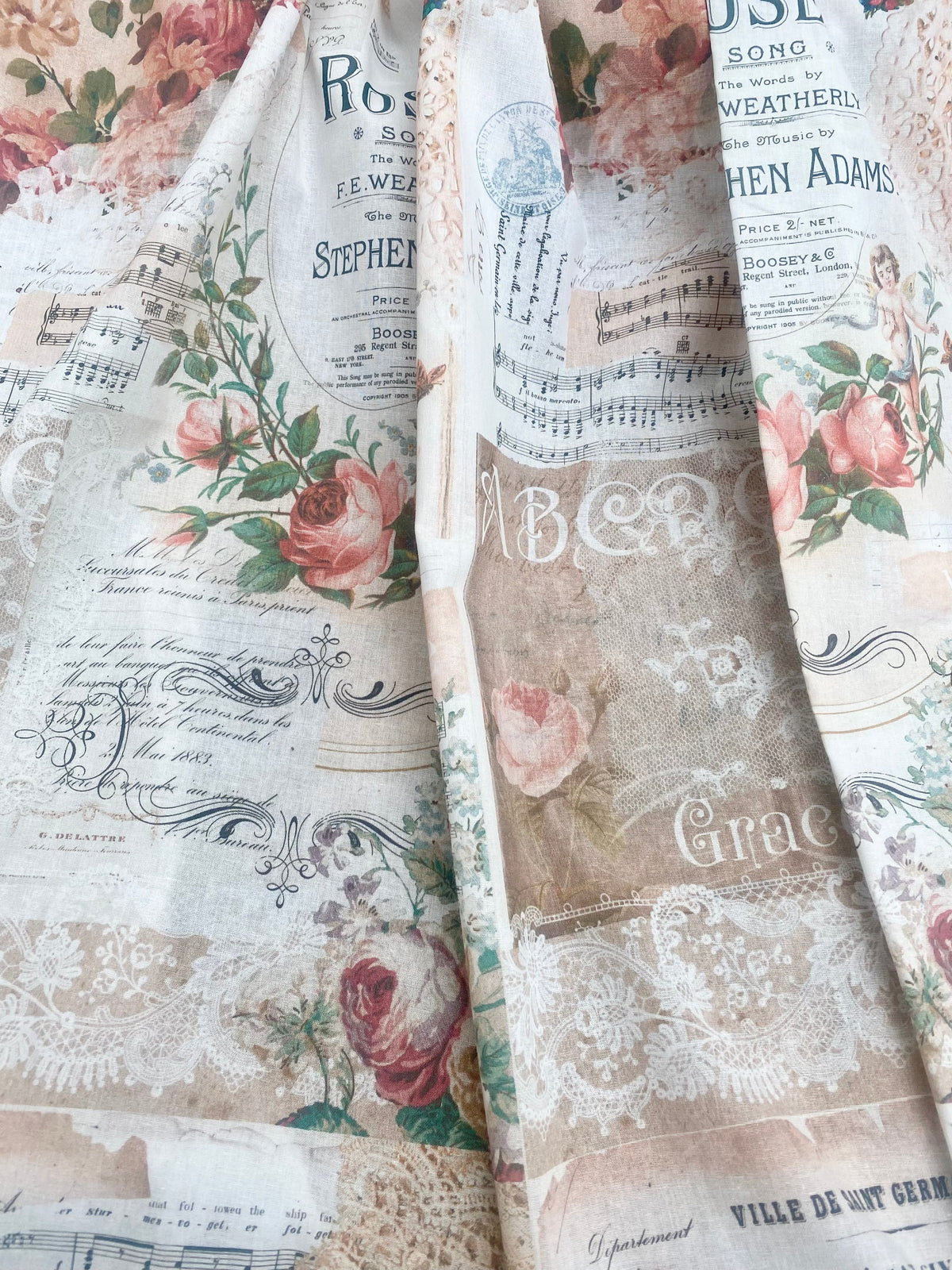 Poetry of Flowers Fabric Collection. Full of Grace.