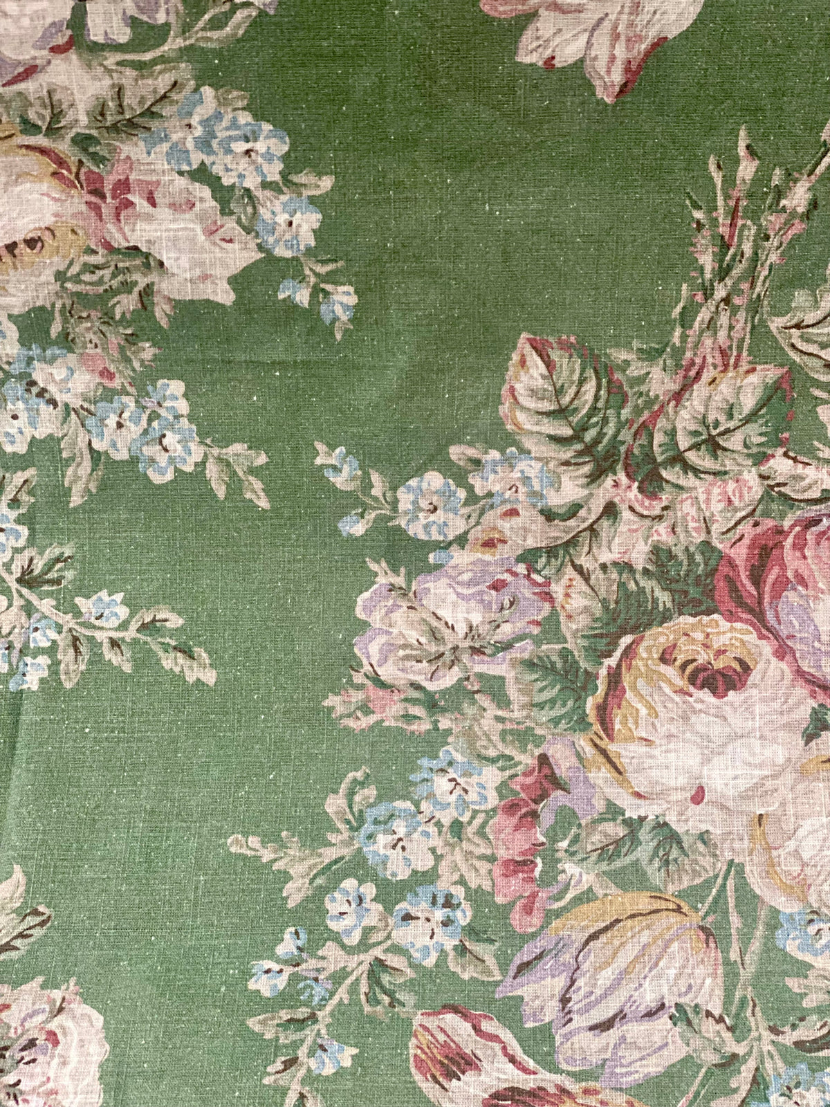 In Bloom Linen Teatowel. Garden Party Green