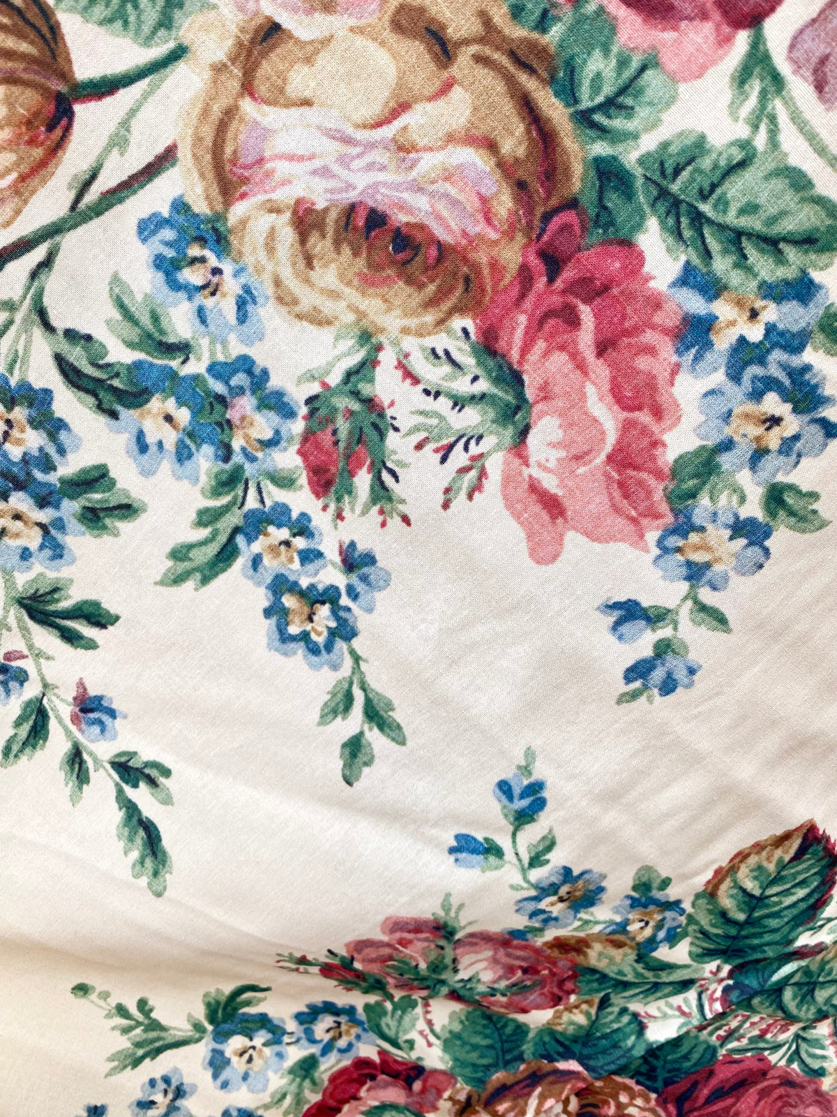 Poetry of Flowers fabric Collection. Heritage Rose Bouquet.
