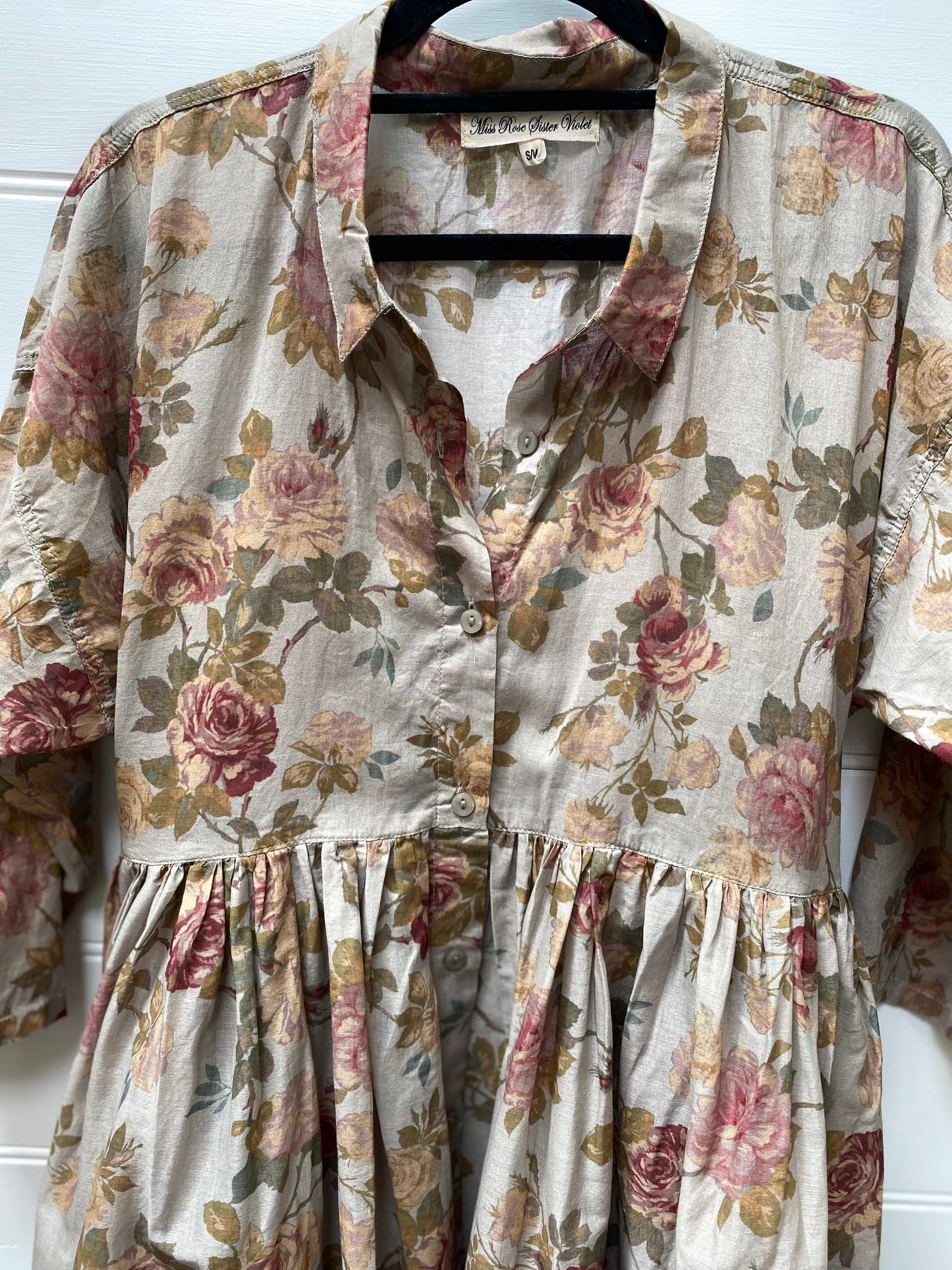 Meadowlark long floral dress. Blue Rose