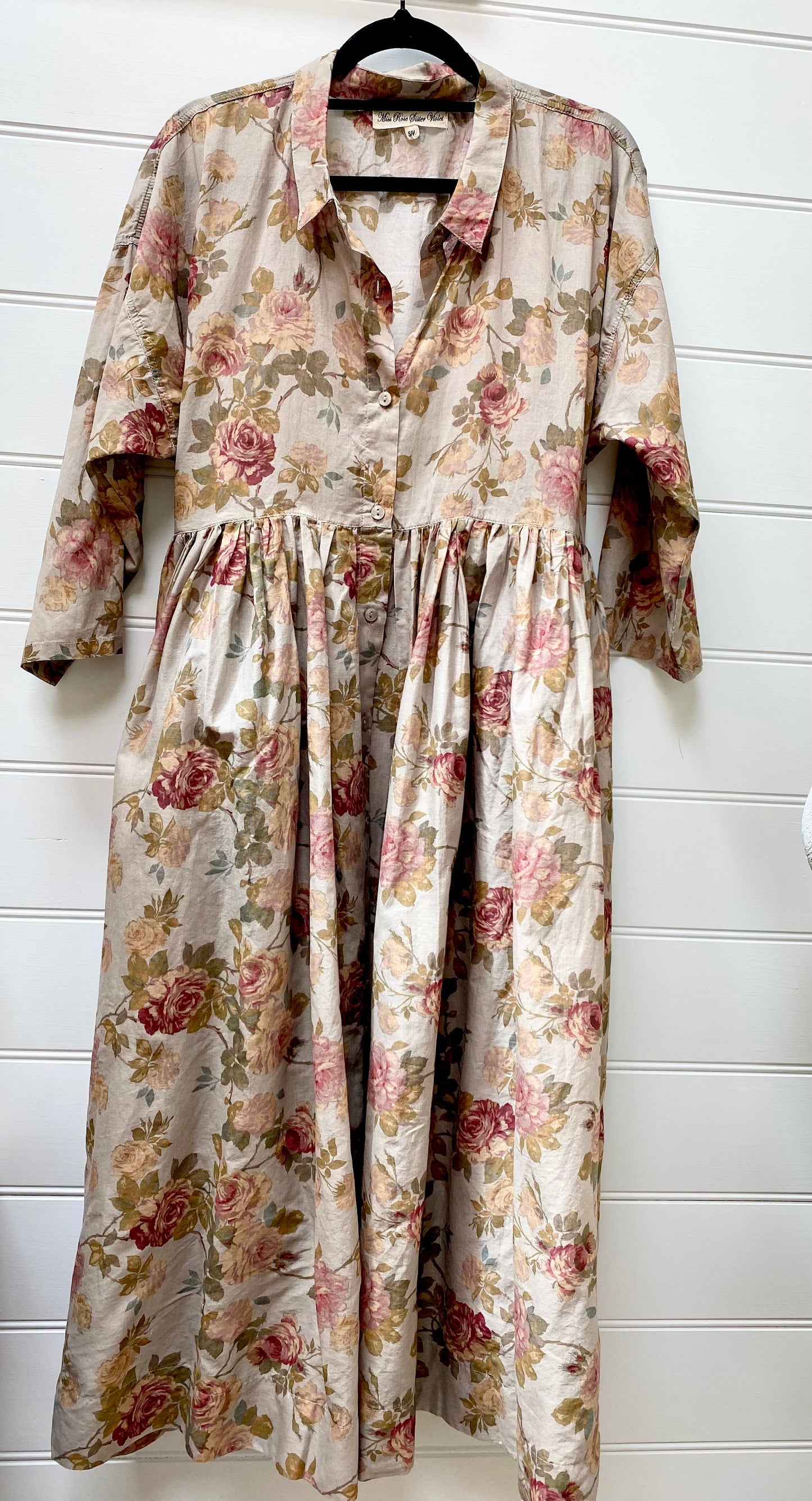 Meadowlark long floral dress. Blue Rose