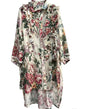 Ophelia`s Garden  linen gauze ruffled top in Florist.