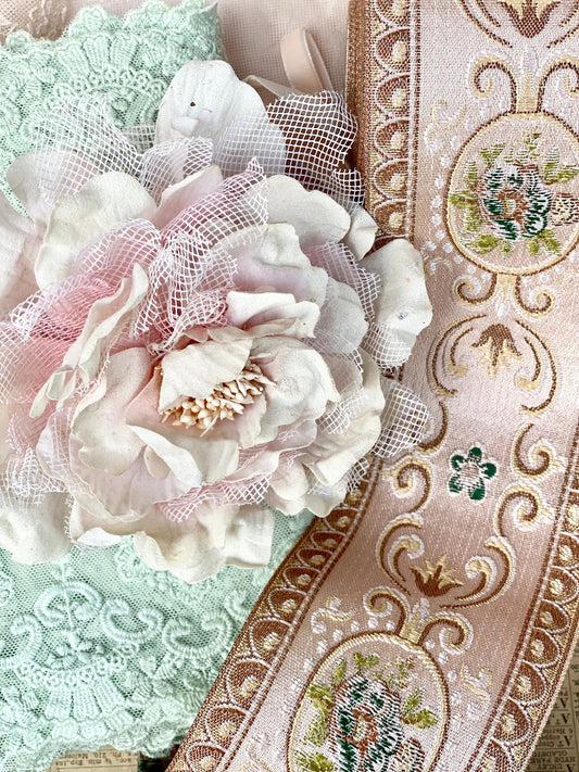 French Ribbon braid. Pastel - 10 metre length