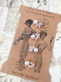 Pink crystal flower and pearl (set of 4 buttons) Pink Crystal - Pack of 10
