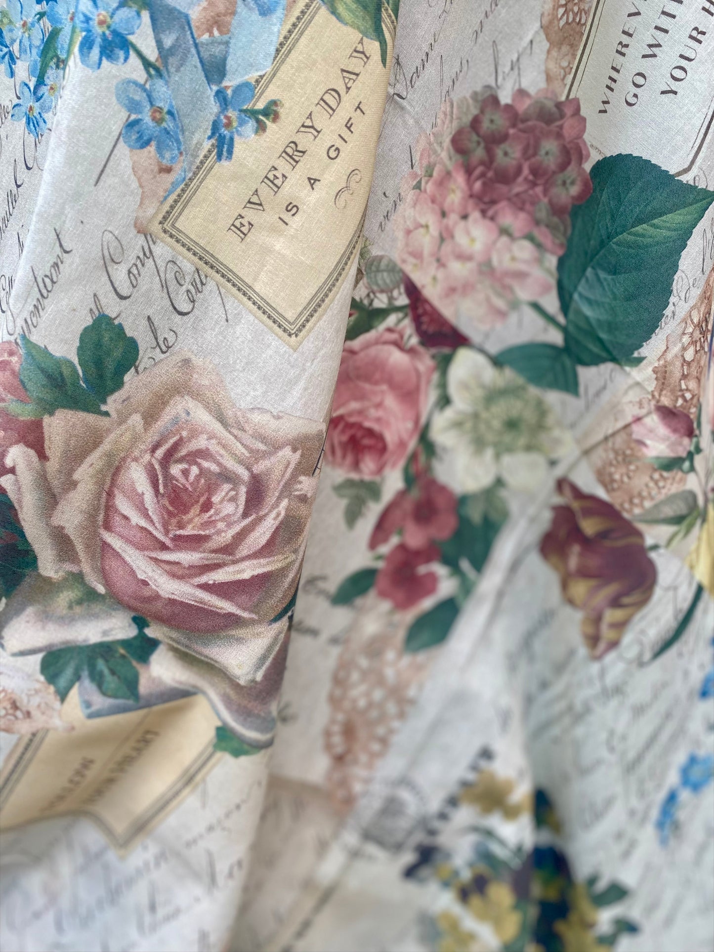 French Ephemera fabric collection. No3 Jardin des Fleurs