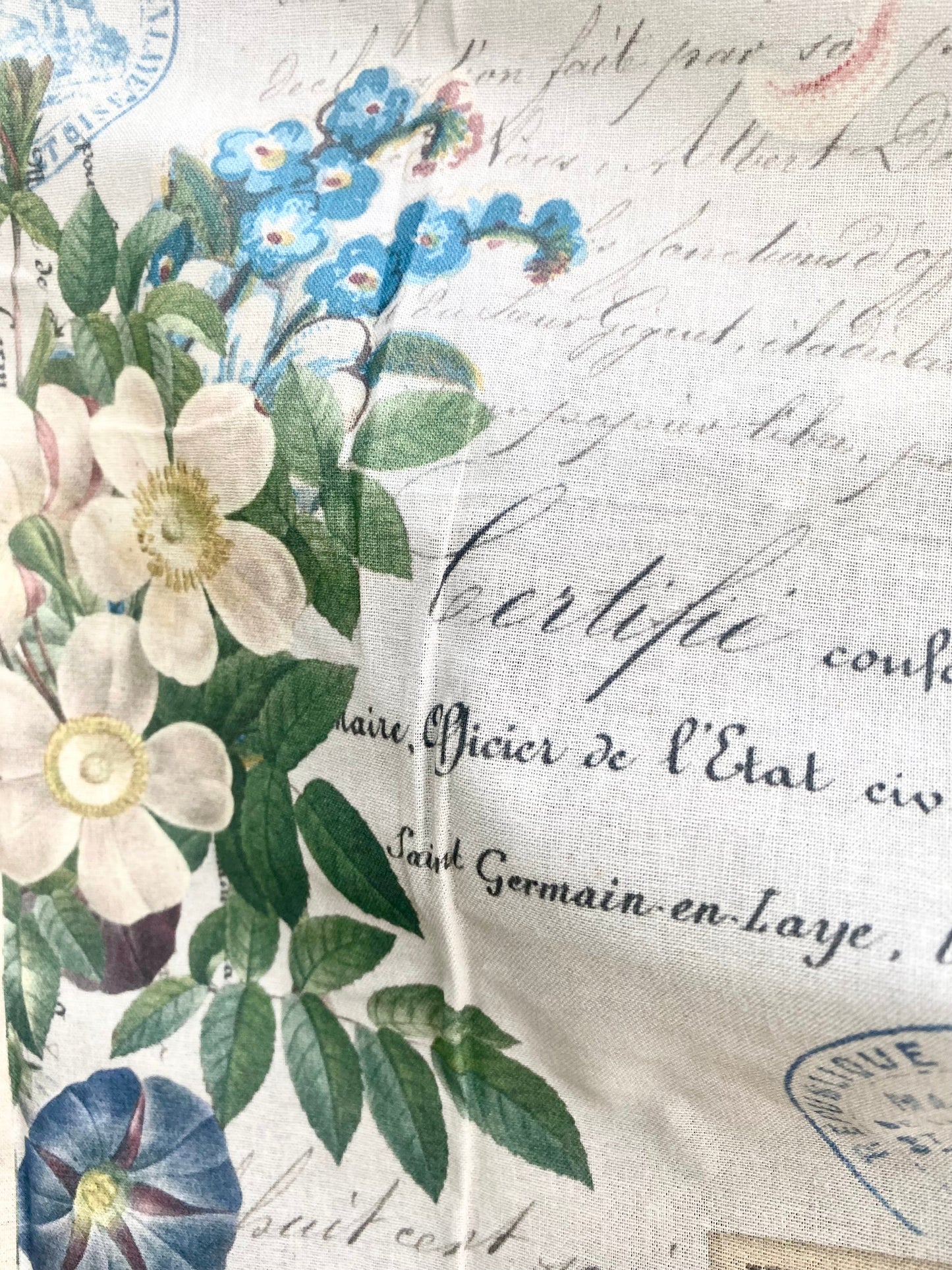 French Ephemera fabric collection. No3 Jardin des Fleurs