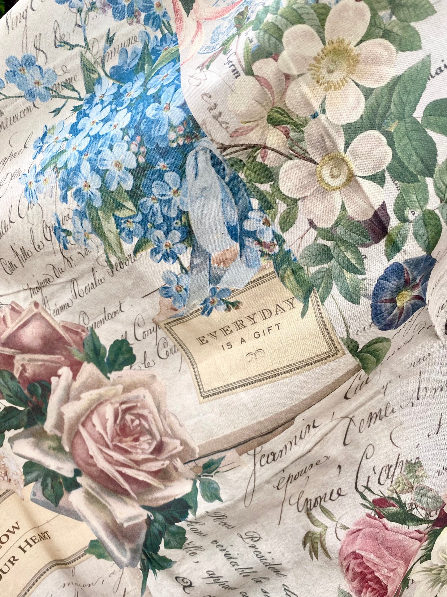 French Ephemera fabric collection. No3 Jardin des Fleurs