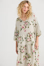Stella floral linen dress. Seamist Rose
