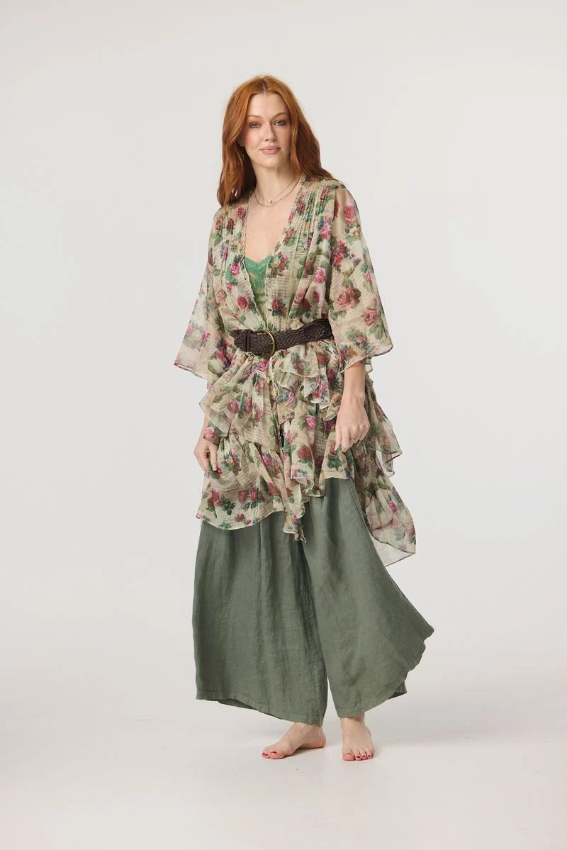 Titania sheer Floral Duster Coat. A Garden In Bloom