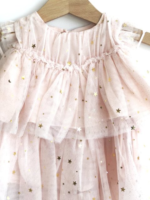 Twinkle Twinkle Little Star Baby dress. Ivory tulle.